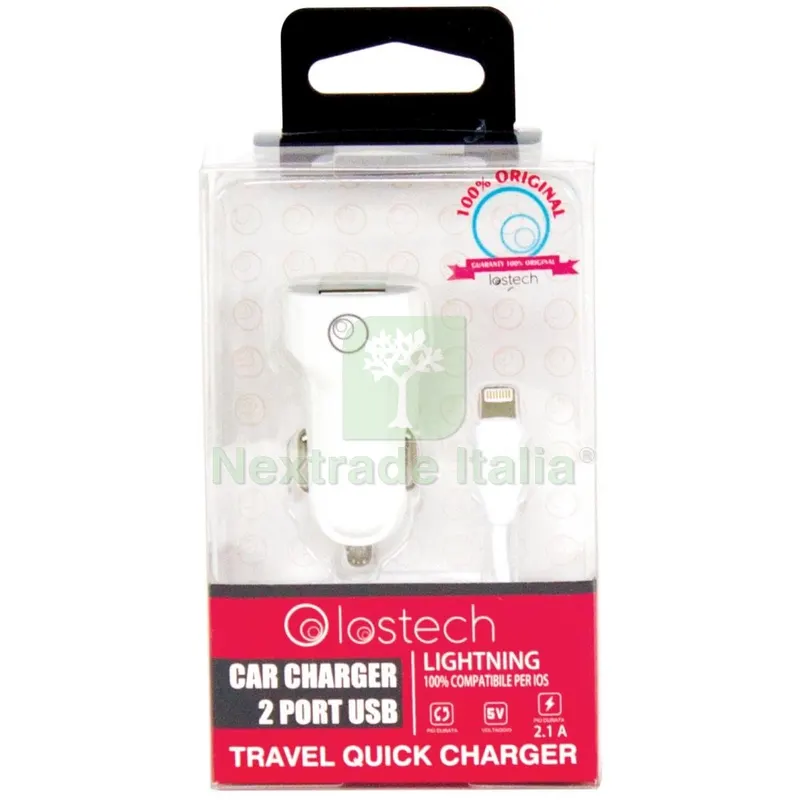 Kit Caricatore con 2 Porte USB + Cavo Lightning CM.100 — Caricabatterie e alimentatori — rif. FERX.61299 Kit Caricatore con 2 Porte USB + Cavo Lightning CM.100 — Caricabatterie e alimentatori — rif. FERX.61299