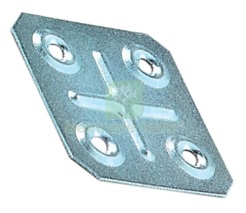 5BLISTER BL PIASTRINA QUADRA 40X40 MM ZINCATA (PZ.10) — Piastre e angolari — rif. FERX.61387