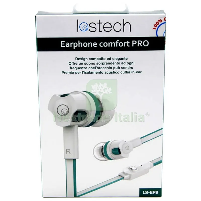 Earphone Comfort HQ con Microfono e Pulsante da 120 CM White — Tempo libero outdoor — rif. FERX.62896 Earphone Comfort HQ con Microfono e Pulsante da 120 CM White — Tempo libero outdoor — rif. FERX.62896