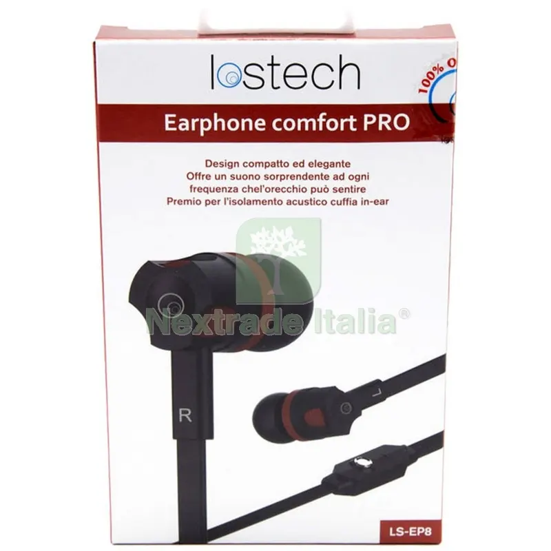 Earphone Comfort HQ con Microfono e Pulsante da 120 CM Black — Tempo libero outdoor — rif. FERX.62900 Earphone Comfort HQ con Microfono e Pulsante da 120 CM Black — Tempo libero outdoor — rif. FERX.62900