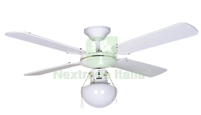 Ventilatore a Soffitto Bianco con Luce Diametro 105 — Pompe — rif. FERX.6320 Ventilatore a Soffitto Bianco con Luce Diametro 105 — Pompe — rif. FERX.6320