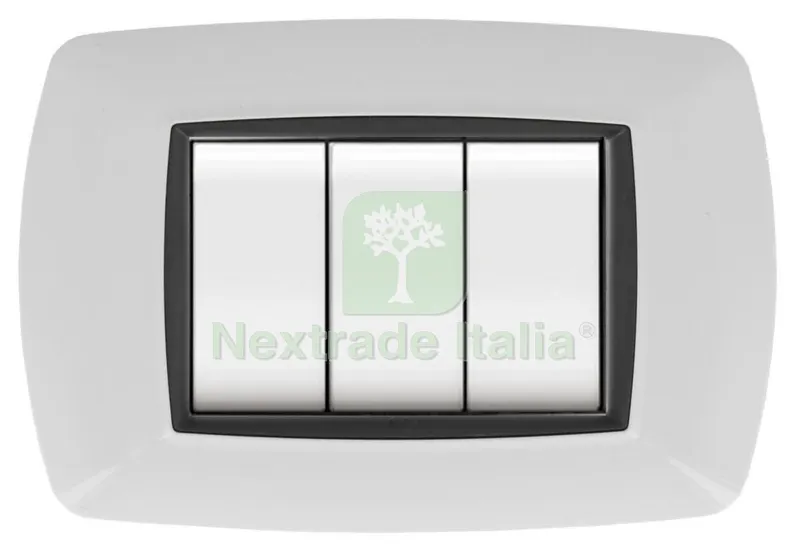 PLACCA LIFE MOD. LIVING PLASTICA BIANCO 7 POSTI — Interruttori e prese — rif. FERX.6435