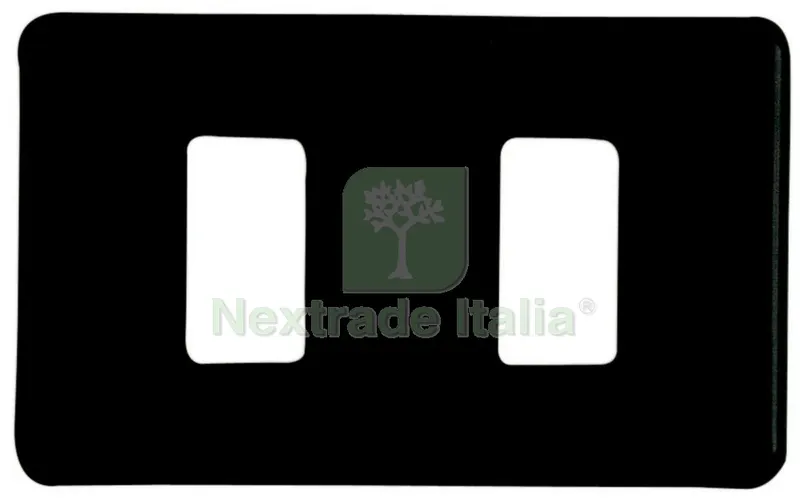 6BLISTER Blister Coprinterruttore Plastica MIS.A Nero (PZ.2) — Interruttori e prese — rif. FERX.64353
