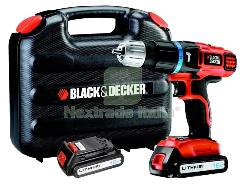 Trapano B&D 18V PIù 2 Batterie Litio MOD.EGBL188KB — Trapani e avvitatori — rif. FERX.64453