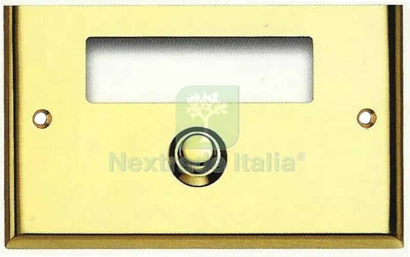 Campanello "gold" (nettuno) con Finestra OLV — Ferramenta porte e finestre — rif. FERX.6514 Campanello "gold" (nettuno) con Finestra OLV — Ferramenta porte e finestre — rif. FERX.6514