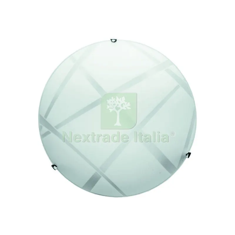 5PZ Plafoniera Dario D 40 CM 2 Luci E27 Cromo B/CO — Illuminazione — rif. FERX.656496 5PZ Plafoniera Dario D 40 CM 2 Luci E27 Cromo B/CO — Illuminazione — rif. FERX.656496