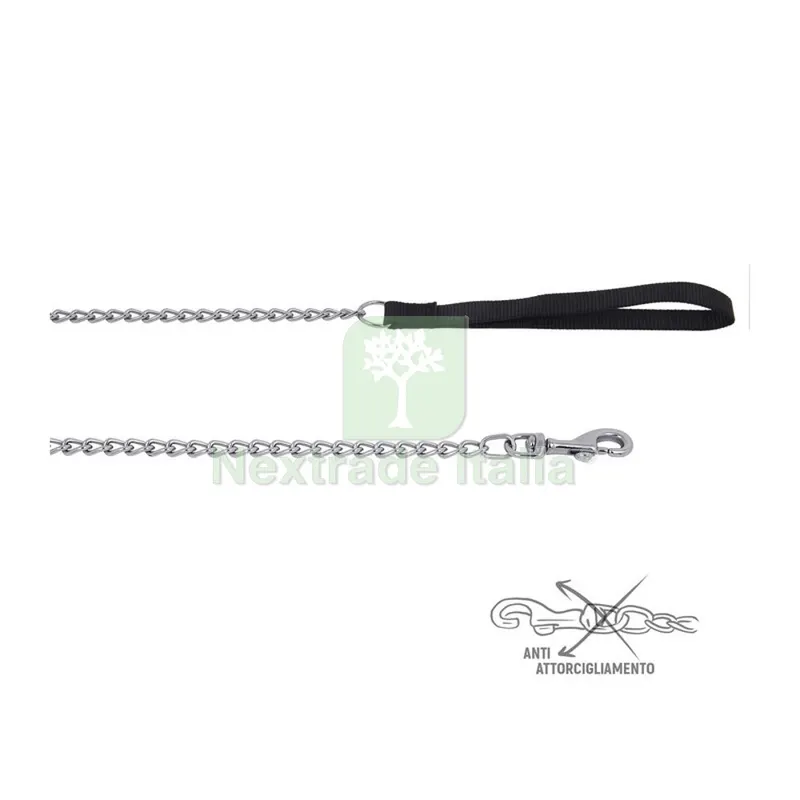 Zoov Guinzaglio Nylon CM.120 Nero con Catena — Cani — rif. FERX.663573 Zoov Guinzaglio Nylon CM.120 Nero con Catena — Cani — rif. FERX.663573