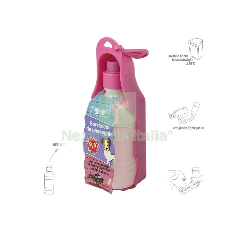 Zoov Borraccia da Passeggio ML.500 Rosa — Borracce e bottiglie — rif. FERX.663581 Zoov Borraccia da Passeggio ML.500 Rosa — Borracce e bottiglie — rif. FERX.663581