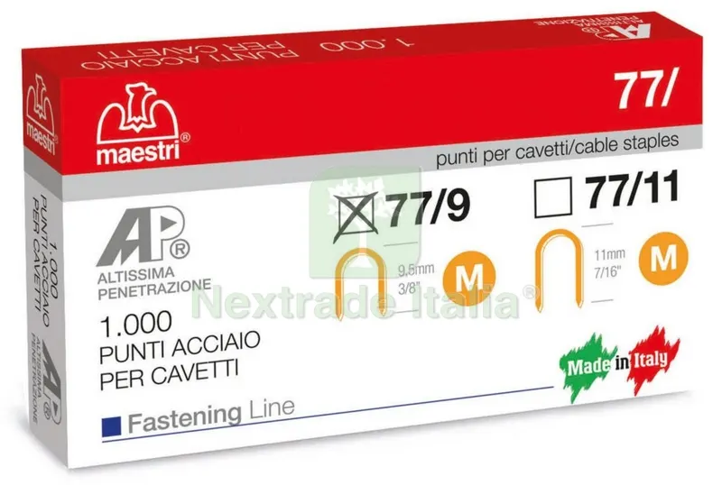 Maestri Punti ART. 77/ 9 (PZ.1000) — Chiodi e graffe — rif. FERX.664