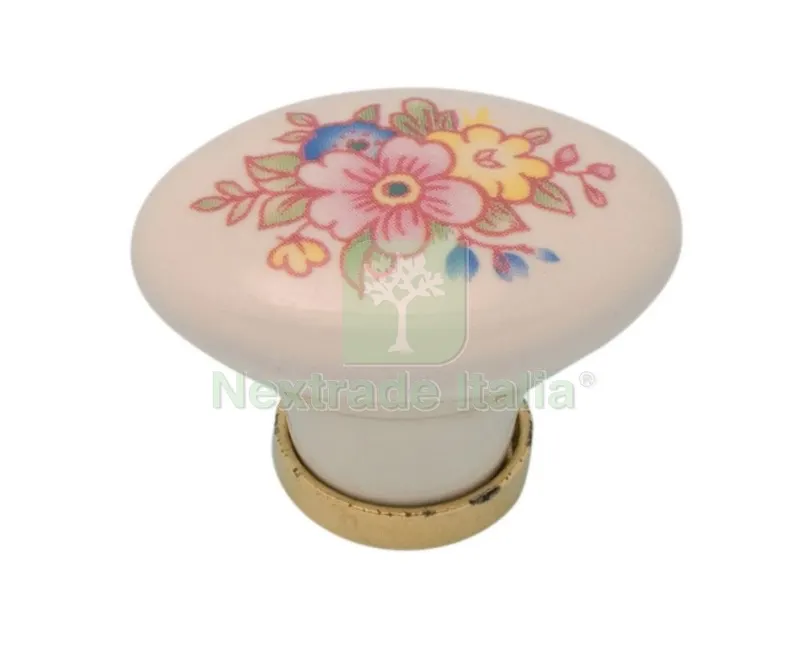 25PZ POMOLO PORCELLANA OVALE CON BASE FIGURA 15 35X25 — Raccordi in ghisa e figure — rif. FERX.6650