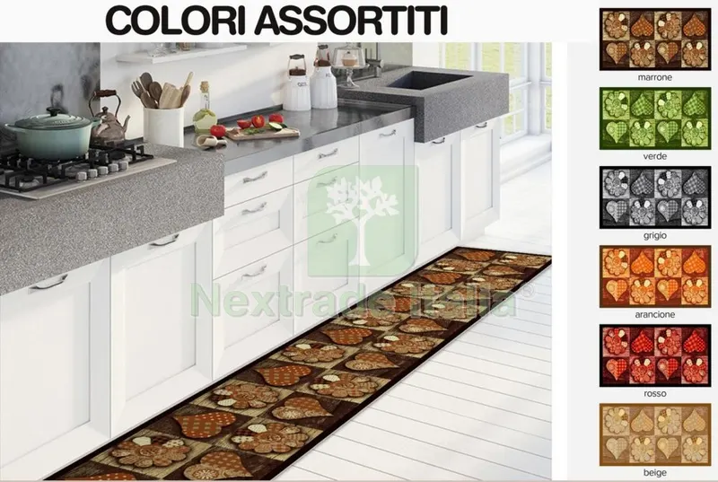 6PZ Tappeto x Cucina MOD.LAGOS CM.50X80 Colori Assortiti — Casalinghi e organizzazione — rif. FERX.665261