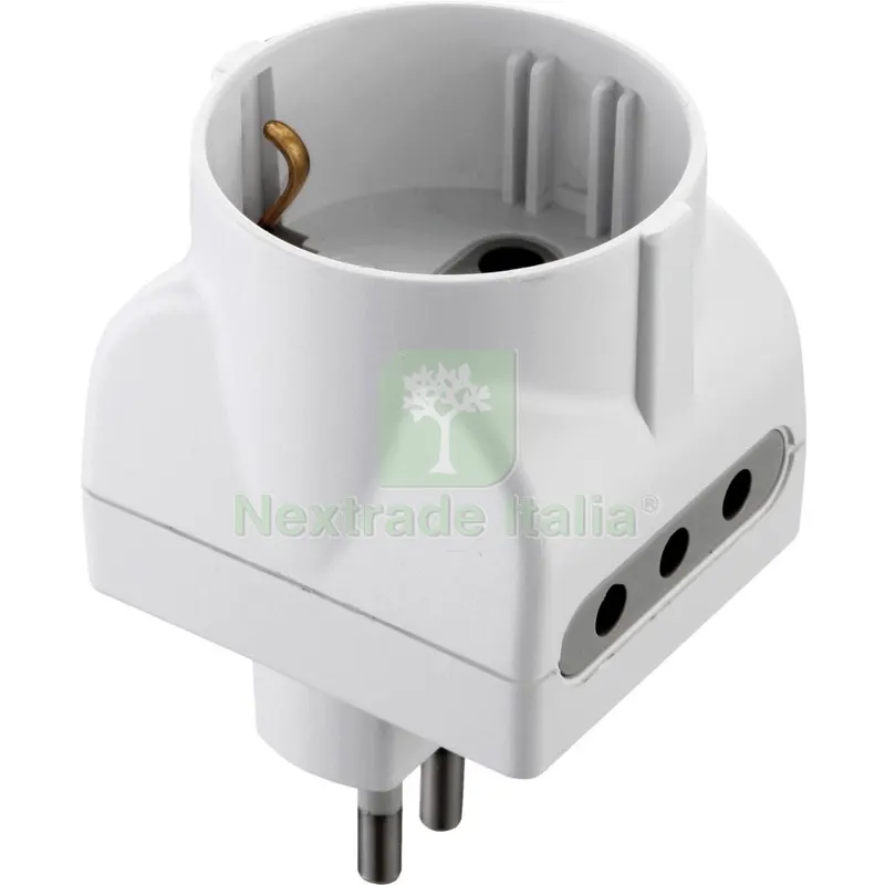 25PZ ADATTATORE TRIPLO 10A- 2 PRESE 10A +1 SCHUKO BIANCA FIGURA 15 — Raccordi in ghisa e figure — rif. FERX.6699