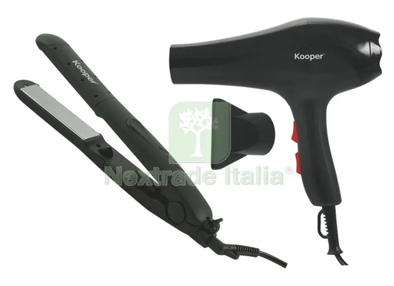 Asciugacapelli 2000W + Piastra con Ionizzatore — Accessori bagno — rif. FERX.670181 Asciugacapelli 2000W + Piastra con Ionizzatore — Accessori bagno — rif. FERX.670181