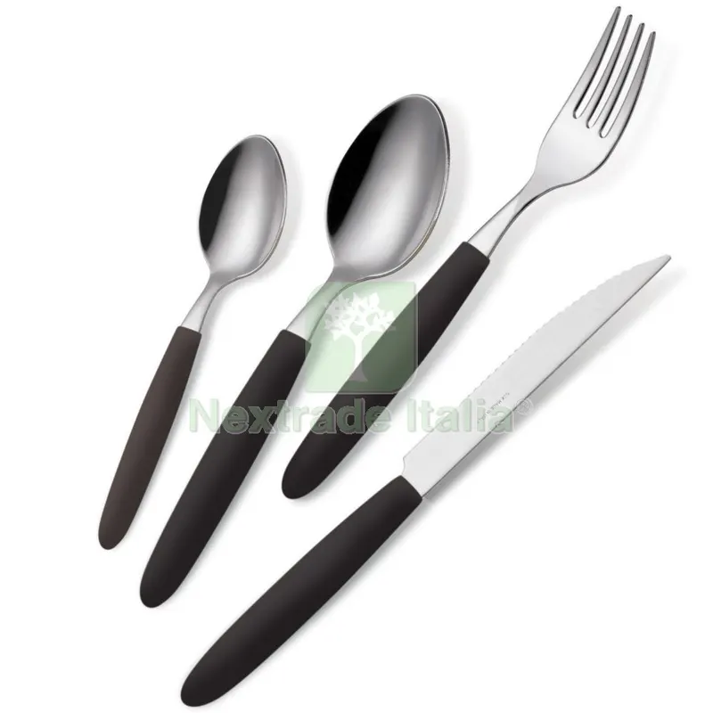 POSATE LIGHT BARATTOLO PZ.24 NERO 1 18/0 — Casalinghi e organizzazione — rif. FERX.670369 POSATE LIGHT BARATTOLO PZ.24 NERO 1 18/0 — Casalinghi e organizzazione — rif. FERX.670369