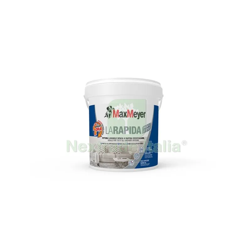 IDROPITTURA MAX LAVABILE LA RAPIDA 4 L BIANCO OPACO — Vernici e smalti — rif. FERX.670967 IDROPITTURA MAX LAVABILE LA RAPIDA 4 L BIANCO OPACO — Vernici e smalti — rif. FERX.670967