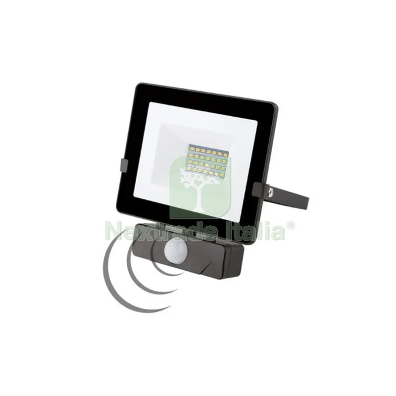 Proiettore LED C/Sensore 20W 4000K Nero — Illuminazione — rif. FERX.671471 Proiettore LED C/Sensore 20W 4000K Nero — Illuminazione — rif. FERX.671471