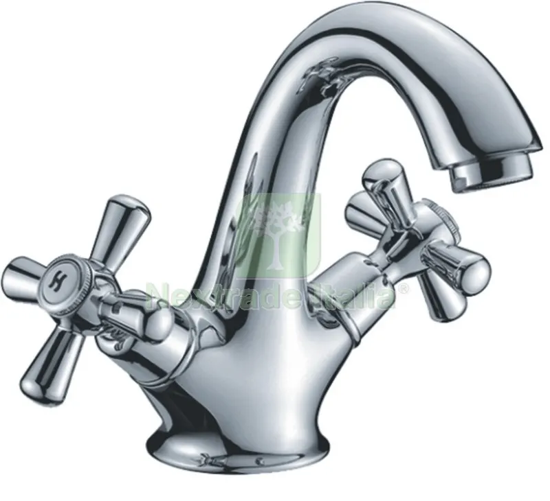 SERIE SOFIA MONOFORO LAVABO CROCE CROMO 136C — Sanitari e ceramiche — rif. FERX.6754