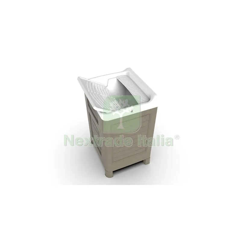 Lavatoio Mobiletto Artu CM.51X60X89 Tortora — Arredo — rif. FERX.677978