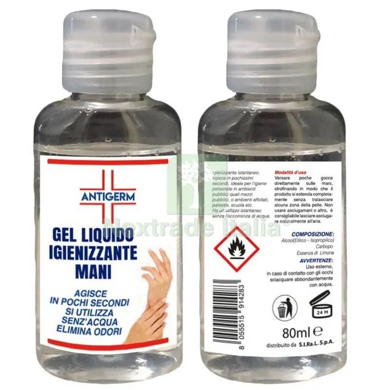 48PZ GEL Liquido Igienizzante Mani ML. 80 — Scarichi e sifoni — rif. FERX.678529 48PZ GEL Liquido Igienizzante Mani ML. 80 — Scarichi e sifoni — rif. FERX.678529