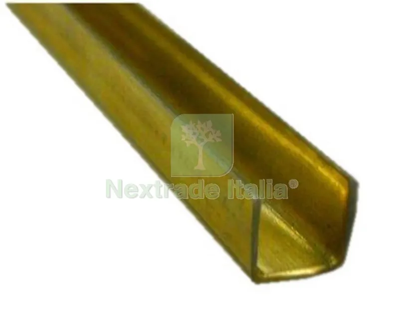 Omge Canalino in Acciaio Ottonato MM. 6,5X8 ART. 225 ML.2 — Ferramenta per legno e mobili — rif. FERX.6787 Omge Canalino in Acciaio Ottonato MM. 6,5X8 ART. 225 ML.2 — Ferramenta per legno e mobili — rif. FERX.6787
