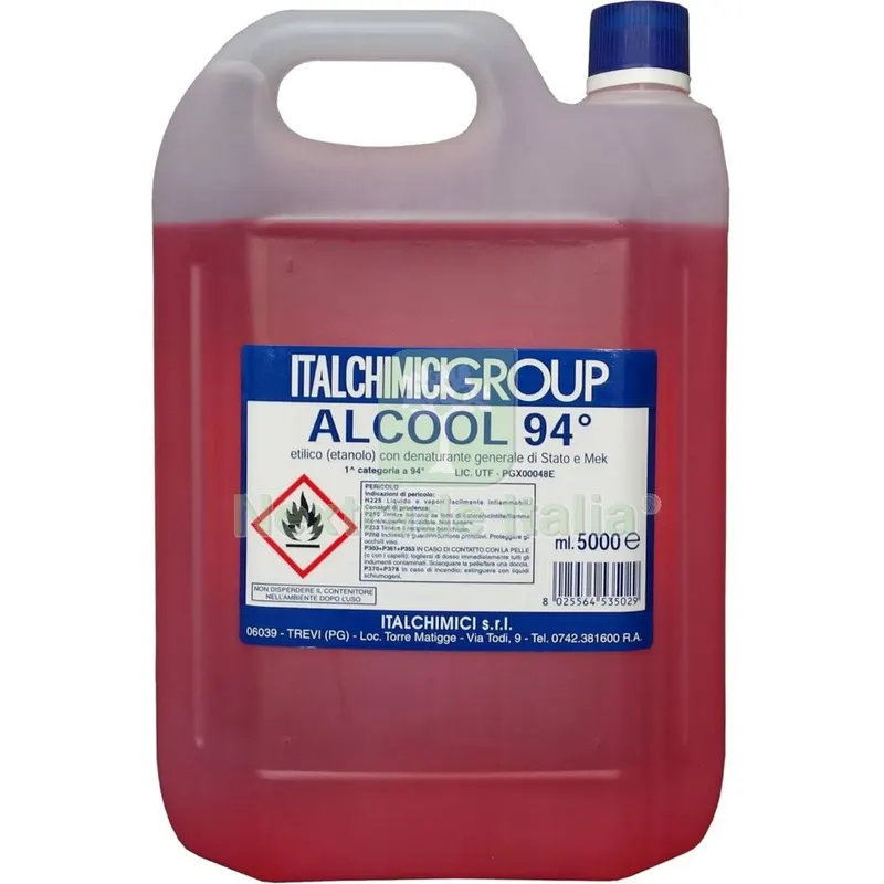 4PZ ALCOOL DENATURATO 94 CERTIFICATO LT. 5 (ITALCHIMICI) — Diluenti e solventi — rif. FERX.67919