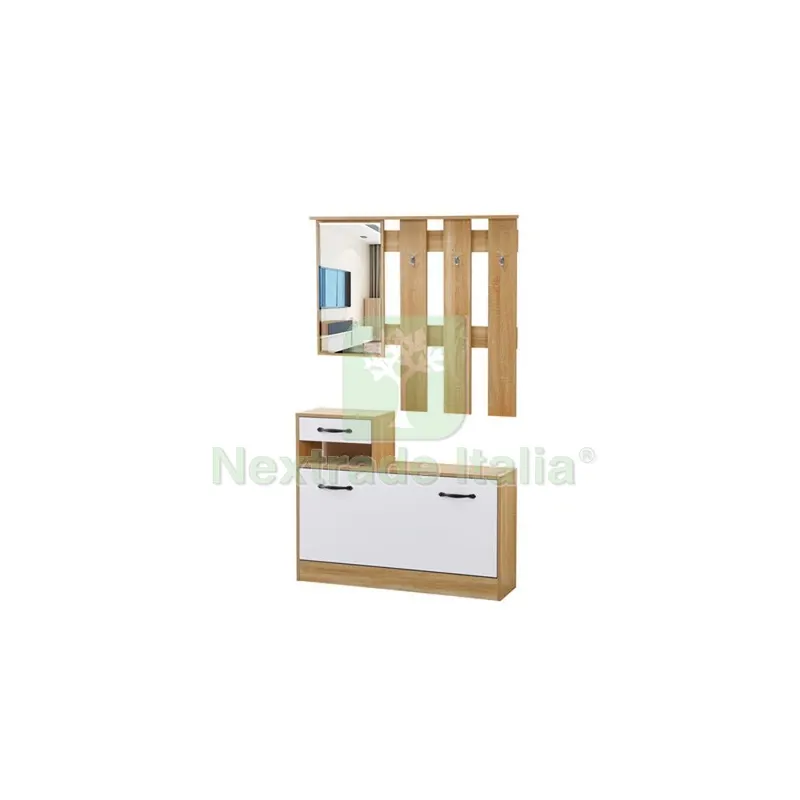 Mobile Ingresso MOD.RUDOLF Bianco/Rovere CM.100X180 — Arredo — rif. FERX.681666