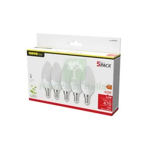 NOVA LAMPADA LED OLIVA E14 4,9W 3000K 5 PZ — Illuminazione — rif. FERX.681834