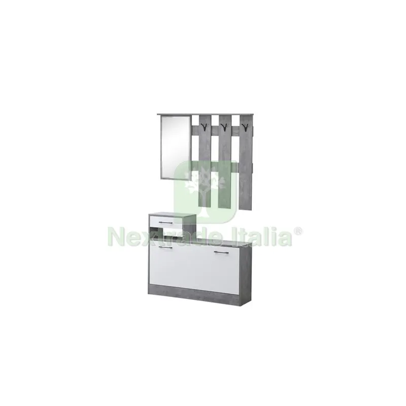 Mobile Ingresso MOD.RUDOLF Bianco/Cemento CM.100X180 — Cemento, malte e collanti edili — rif. FERX.683073