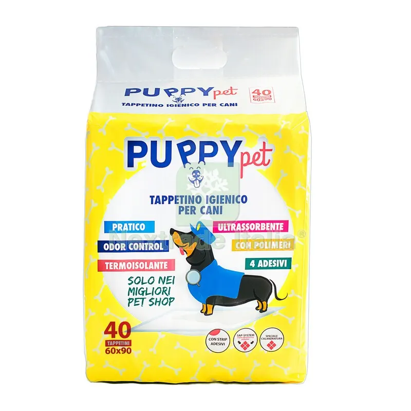 Tappetino Puppy PET Monouso CM.60X90 PZ.40 — Casalinghi e organizzazione — rif. FERX.683929