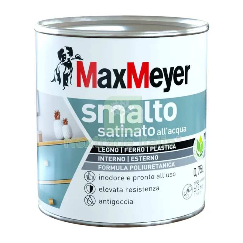 Max Smalto Allacqua Poliuretanico Satinato LT.0,750 B/CO Panna — Vernici e smalti — rif. FERX.684410