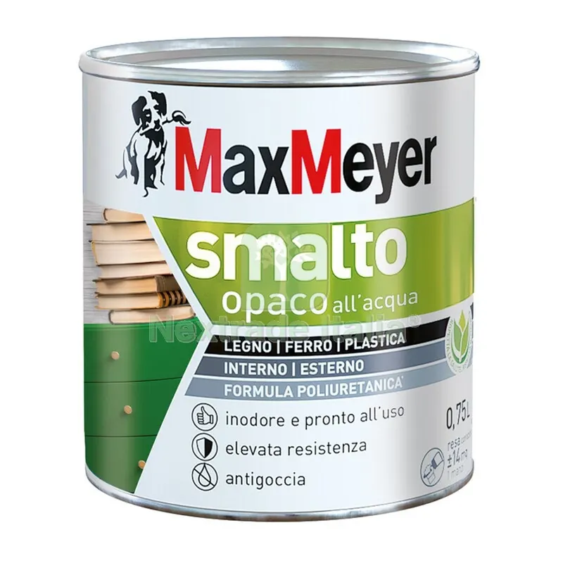 Max Smalto Allacqua Poliuretanico Opaco LT.0,750 Marrone — Vernici e smalti — rif. FERX.684418 Max Smalto Allacqua Poliuretanico Opaco LT.0,750 Marrone — Vernici e smalti — rif. FERX.684418