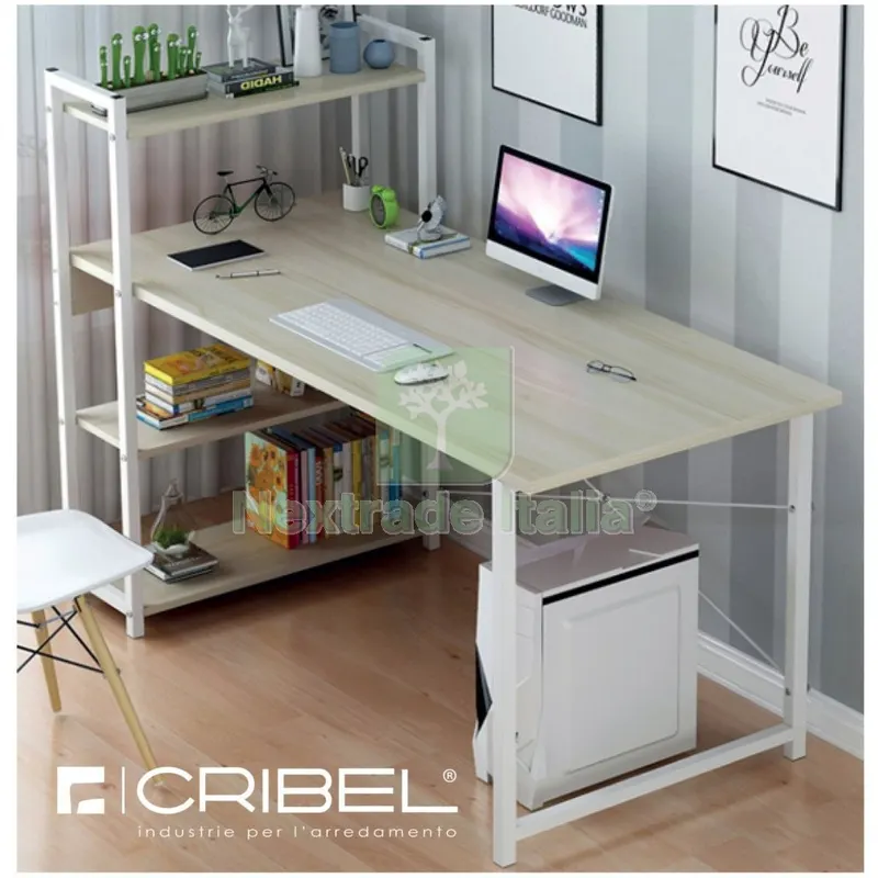 SCRIVANIA MOD.SOFIA CM.120X48X110 ROVERE/BIANCA — Arredo — rif. FERX.687314