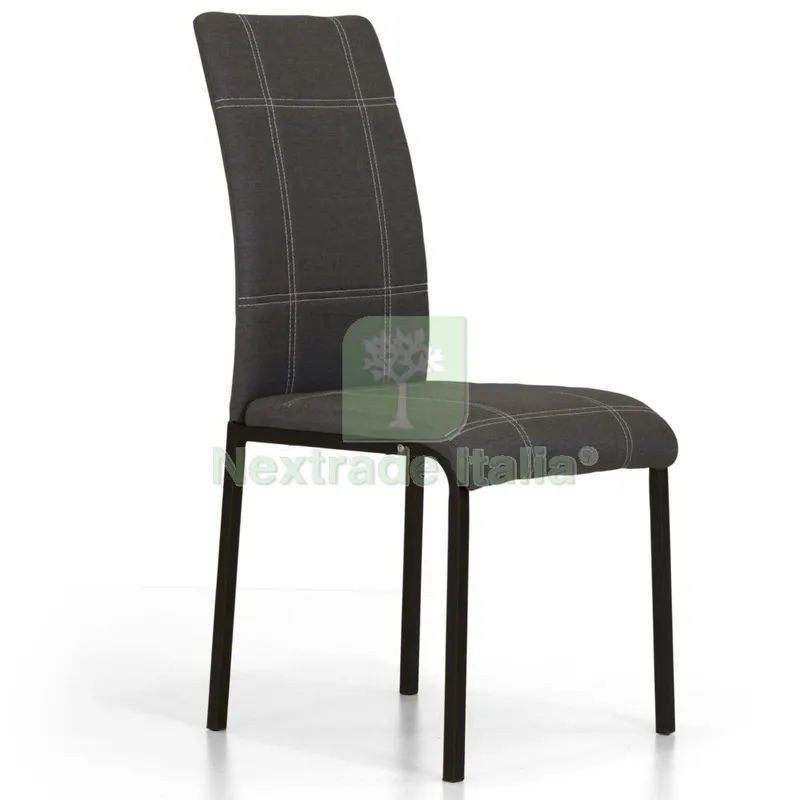 4PZ Sedia MOD.KADE Impunturata Tessuto Grigio — Arredo — rif. FERX.688346