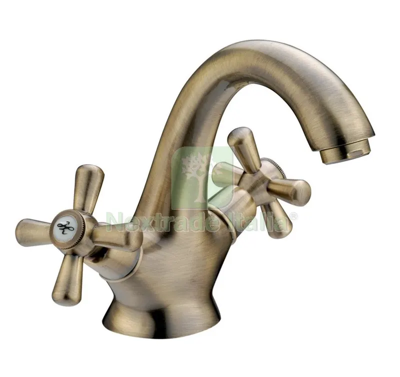 SERIE SOFIA MONOFORO LAVABO CROCE BRONZATO 136B — Sanitari e ceramiche — rif. FERX.6885 SERIE SOFIA MONOFORO LAVABO CROCE BRONZATO 136B — Sanitari e ceramiche — rif. FERX.6885