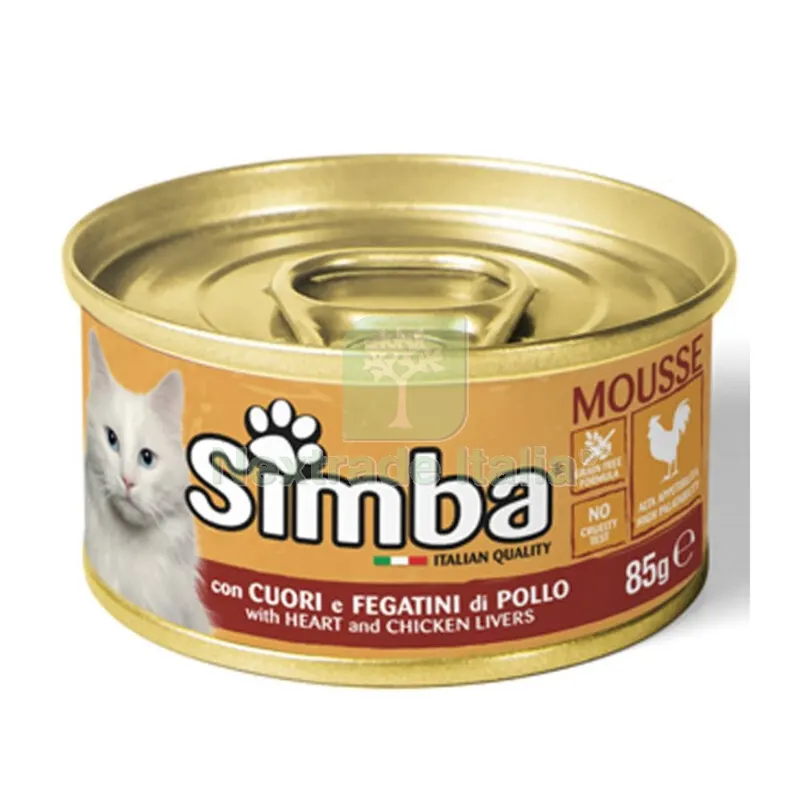 24PZ MONGE SIMBA GATTO GR.85 CUORI E FEGATINI POLLO — Gatti — rif. FERX.688871