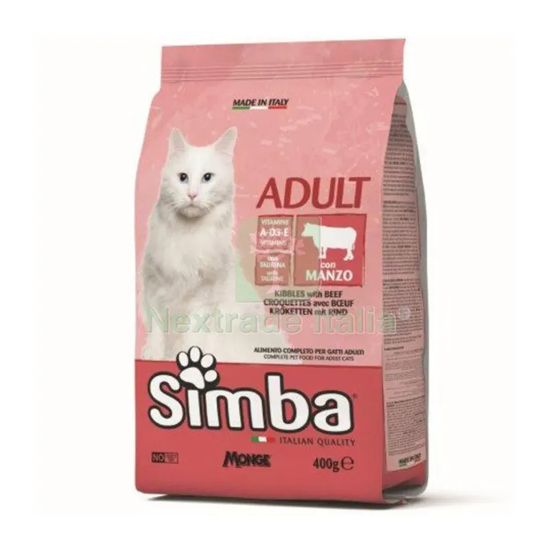 MONGE SIMBA GATTO GR.400 CROCCANTINI MANZO — Gatti — rif. FERX.688897