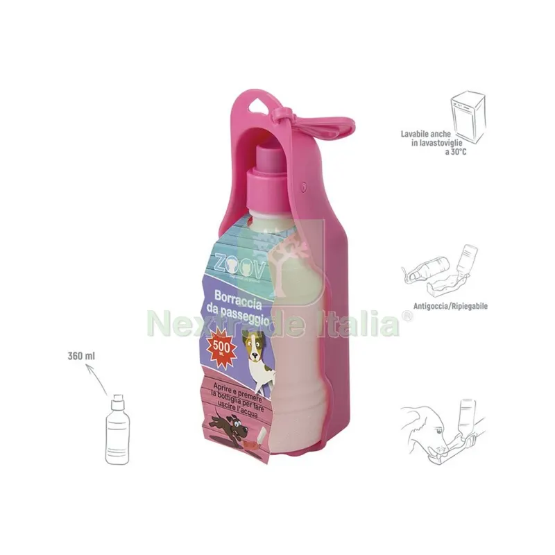 Zoov Borraccia da Passeggio ML.360 Rosa — Borracce e bottiglie — rif. FERX.689292 Zoov Borraccia da Passeggio ML.360 Rosa — Borracce e bottiglie — rif. FERX.689292