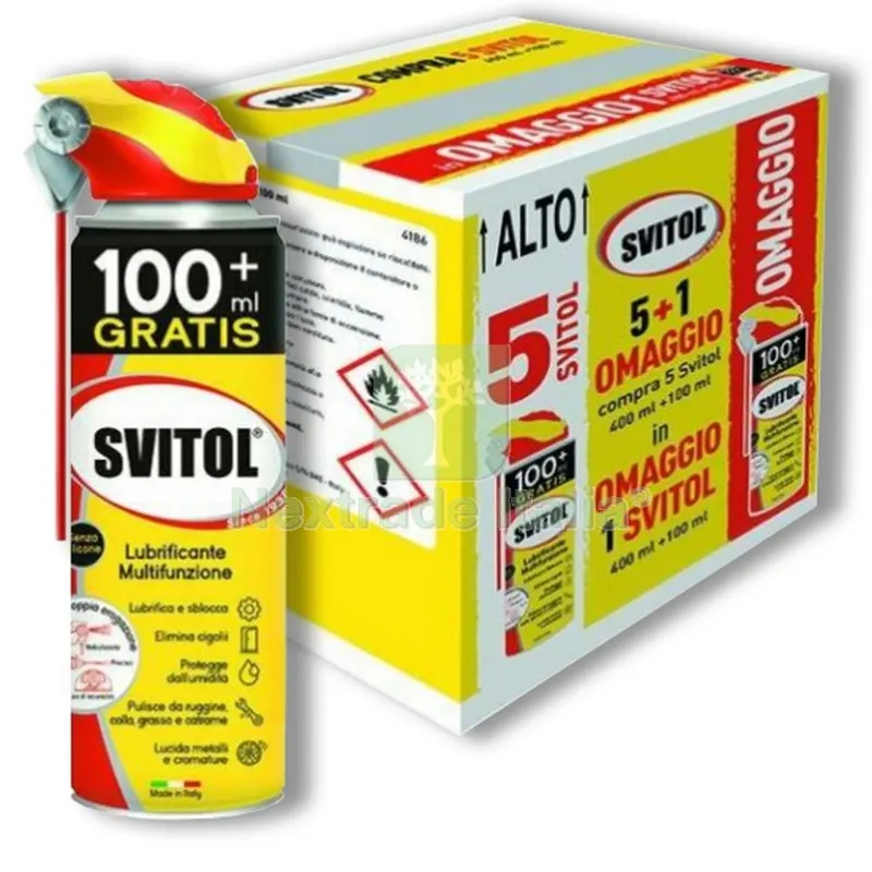 6PZ Arexons Promo Svitol Spray 400 ML+100ML — Lubrificanti e oli — rif. FERX.690 6PZ Arexons Promo Svitol Spray 400 ML+100ML — Lubrificanti e oli — rif. FERX.690