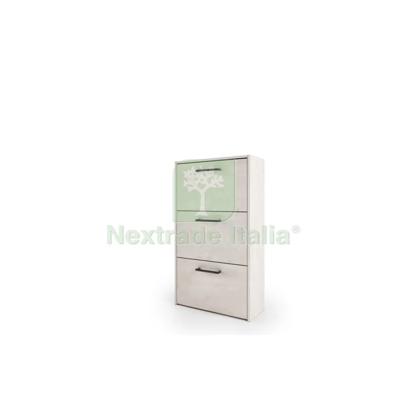 Scarpiera 3 Ante Doppia MOD.EKO306 Bianco Satiinato 102X60X25 CM — Arredo — rif. FERX.690093 Scarpiera 3 Ante Doppia MOD.EKO306 Bianco Satiinato 102X60X25 CM — Arredo — rif. FERX.690093