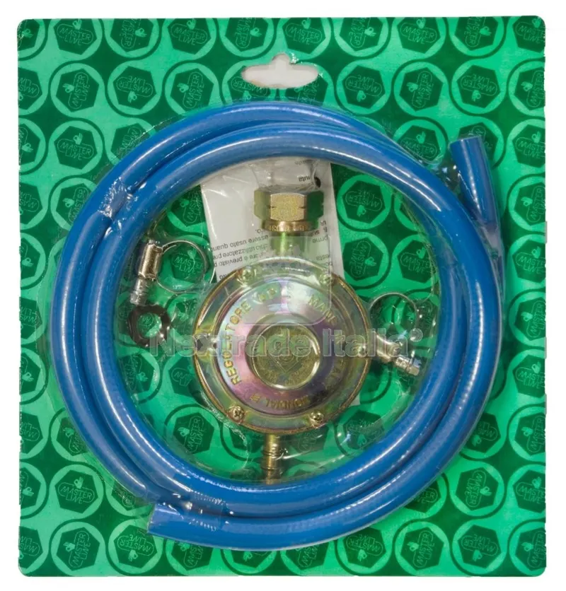2BLISTER Blister Regolatore con Tubo per Barbecue a GAS — Tempo libero outdoor — rif. FERX.69077 2BLISTER Blister Regolatore con Tubo per Barbecue a GAS — Tempo libero outdoor — rif. FERX.69077