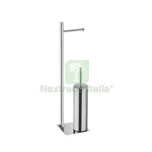 GEDY TRILLY PIANTANA PORTA ROTOLO/SCOPINO CROMATO — Accessori bagno — rif. FERX.690840 GEDY TRILLY PIANTANA PORTA ROTOLO/SCOPINO CROMATO — Accessori bagno — rif. FERX.690840