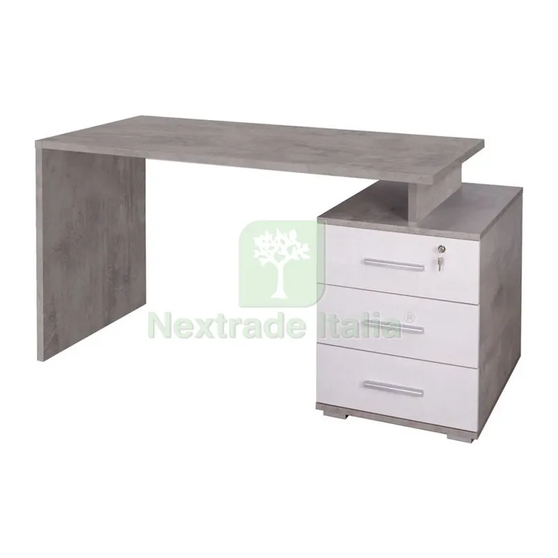 Scrivania ART.ADB625CEOSDK L.140 3C DX Cemento/Ossido Bianco — Arredo — rif. FERX.694022 Scrivania ART.ADB625CEOSDK L.140 3C DX Cemento/Ossido Bianco — Arredo — rif. FERX.694022
