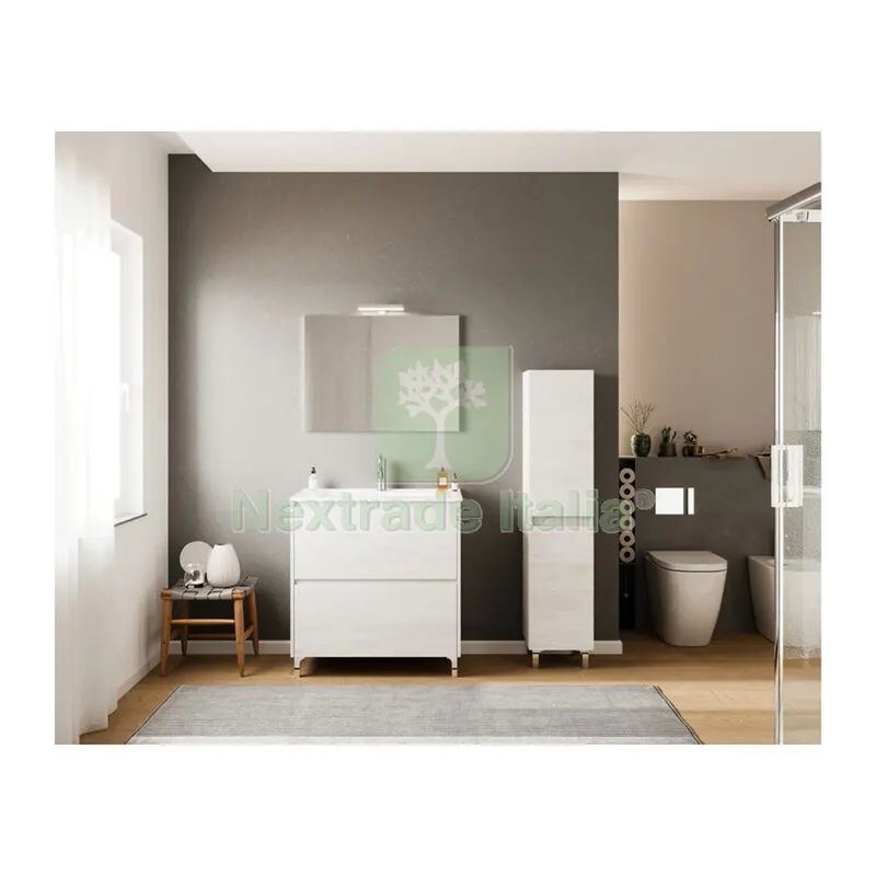 COLONNA BAGNO LISBONA ROVERE BIANCO — Accessori bagno — rif. FERX.696375 COLONNA BAGNO LISBONA ROVERE BIANCO — Accessori bagno — rif. FERX.696375