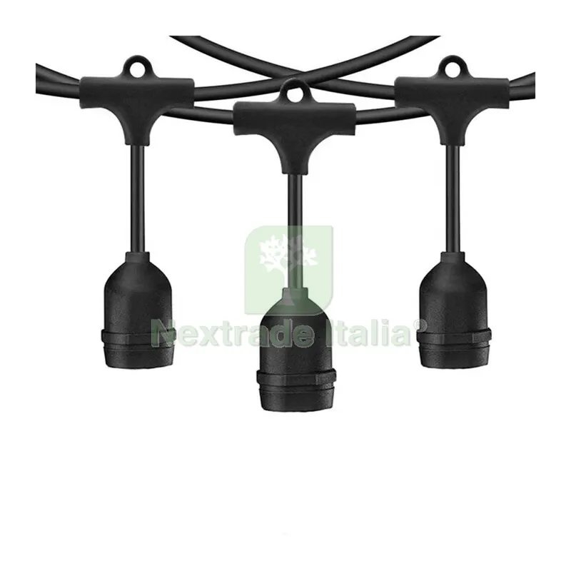 Luci P/Gazebo Ombrellone 10 M C/10 Portalam Nero — Tempo libero outdoor — rif. FERX.696491