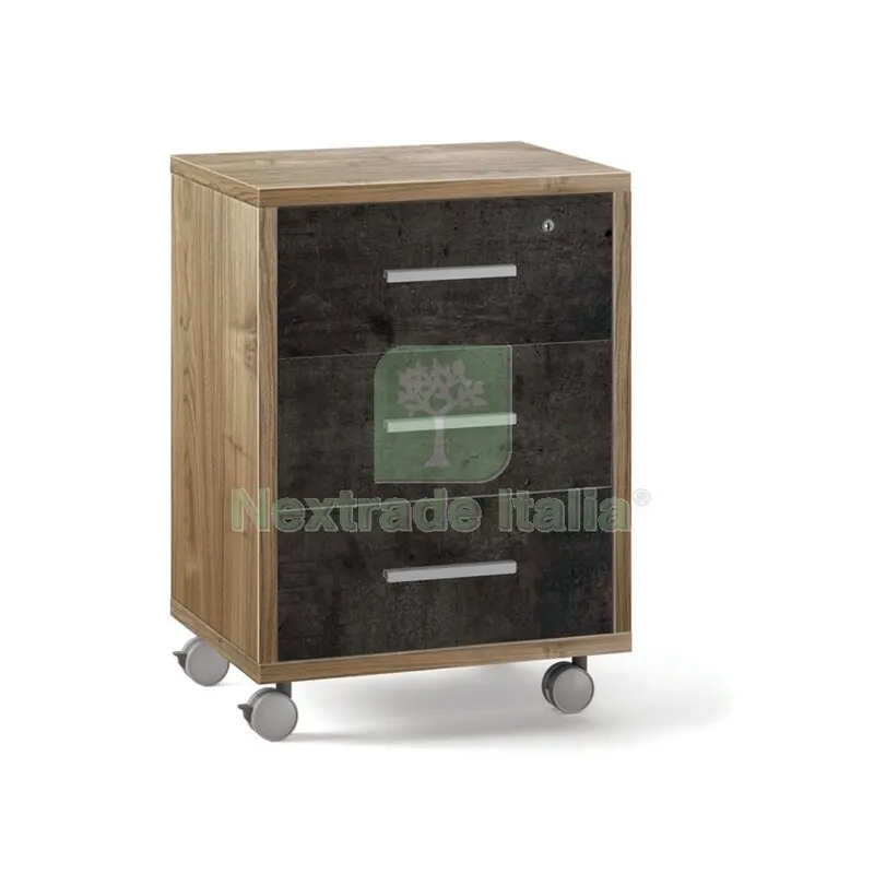 Ufficio Double Cassettiera 3C 71X51 CM Noce ST/Nero — Arredo — rif. FERX.697670