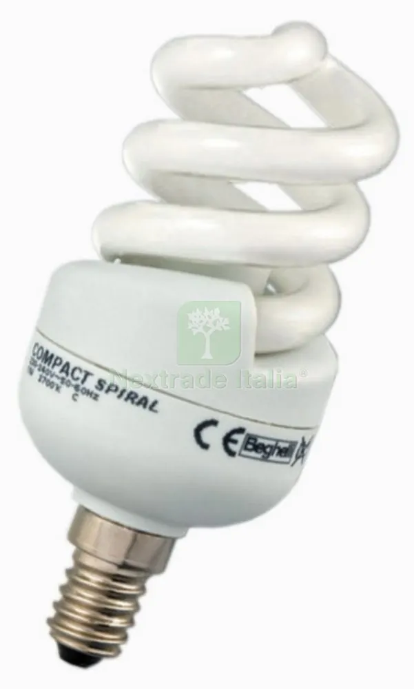 10PZ Beghelli Lampadina a Risparmio Energetico 50306 Spiral E14W11 Fredda — Illuminazione — rif. FERX.7237