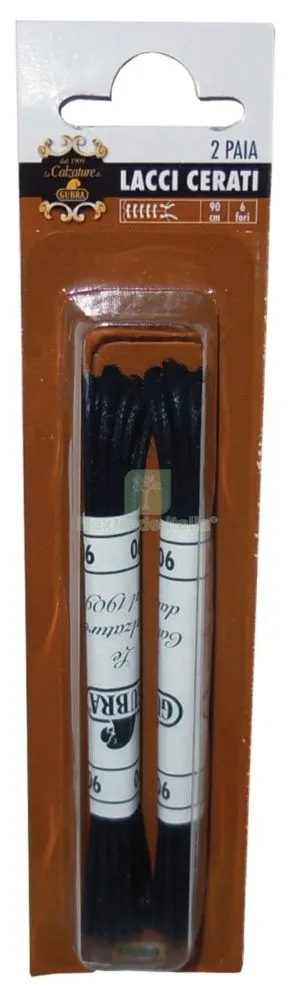 3PZ Lacci Scarpe Neri Cerati PA.2 CM. 75 — Calzature antinfortunistiche — rif. FERX.7246