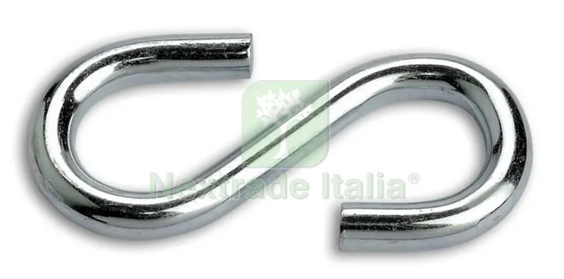 5SCATOLE SC Ganci a "esse" Zinco Cromato N.18 (PZ.12) — Ferramenta per legno e mobili — rif. FERX.72776 5SCATOLE SC Ganci a "esse" Zinco Cromato N.18 (PZ.12) — Ferramenta per legno e mobili — rif. FERX.72776