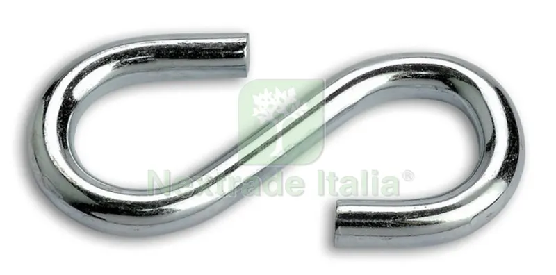 5SCATOLE SC Ganci a "esse" Zinco Cromato N.20 (PZ.12) — Ferramenta per legno e mobili — rif. FERX.72777 5SCATOLE SC Ganci a "esse" Zinco Cromato N.20 (PZ.12) — Ferramenta per legno e mobili — rif. FERX.72777