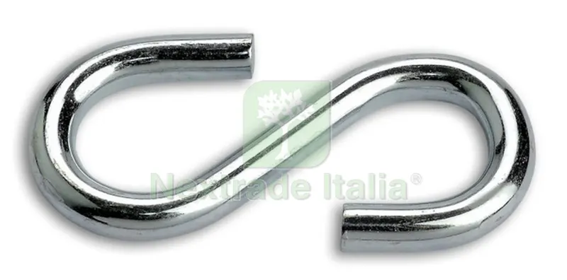5SCATOLE SC Ganci a "esse" Zinco Cromato N.22 (PZ.8) — Ferramenta per legno e mobili — rif. FERX.72778 5SCATOLE SC Ganci a "esse" Zinco Cromato N.22 (PZ.8) — Ferramenta per legno e mobili — rif. FERX.72778